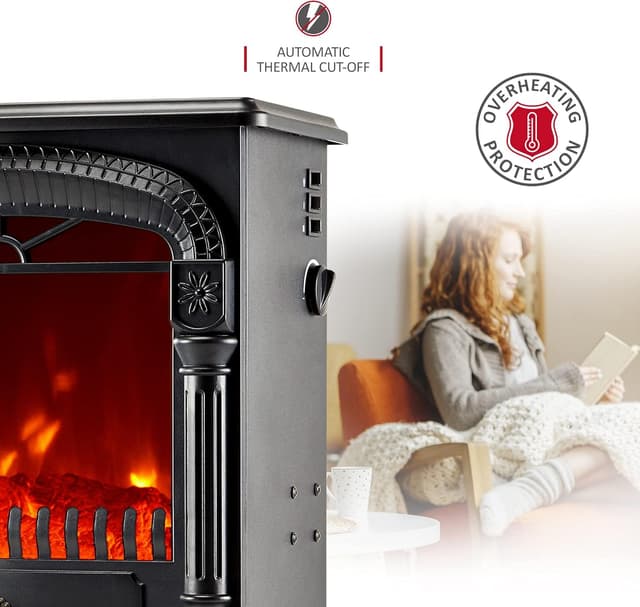 Detalle 2 de NETTA Electric Fireplace Stove Heater 1750W