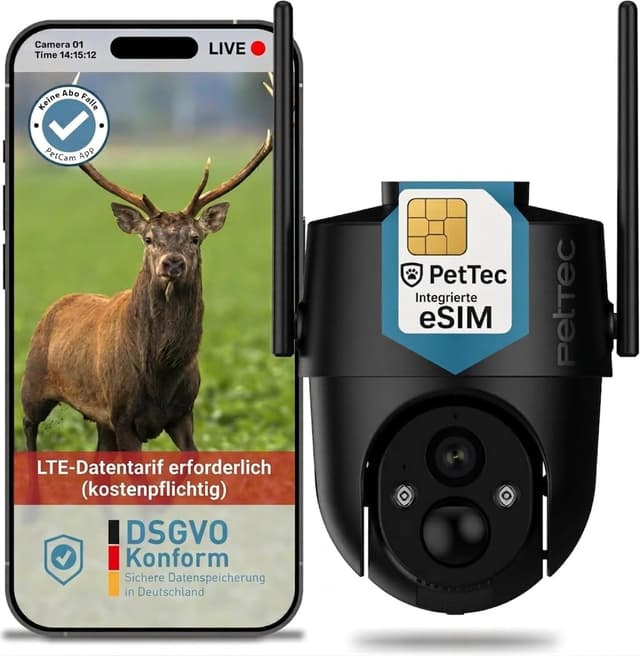 Detalle de PetTec Pet Cam Free'n 360 10400mAh