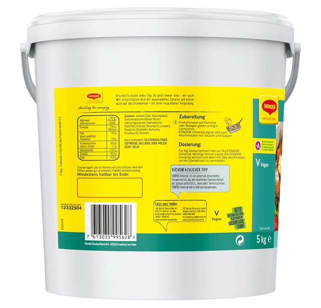 Detalle de MAGGI Professional Fondor Universal-Würzmittel (vegan) – 1 x 5 kg Eimer