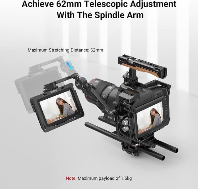 Detalle de SmallRig 360° Adjustable EVF Mount with NATO Rail (MD3507) – NATO clamp quick release monitor mount