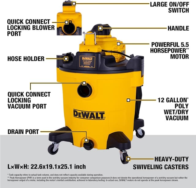 Thumbnail 6 de DEWALT DXV212PA 12-gal Shop Vacuum