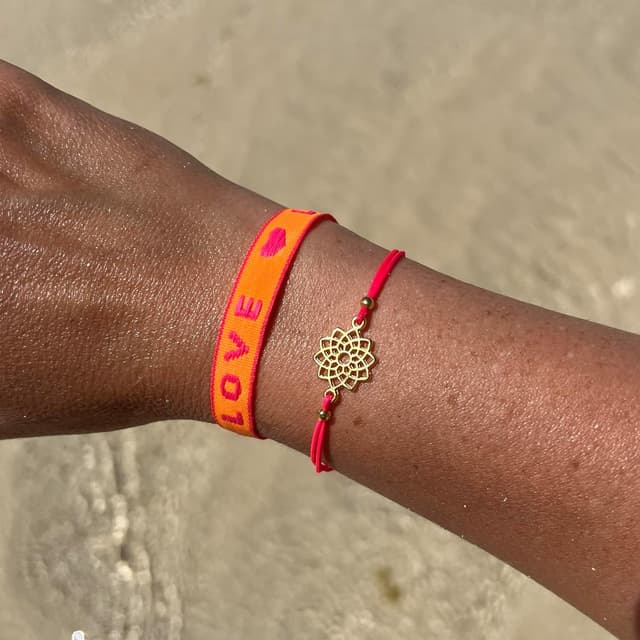 Detalle 2 de Selfmade Jewelry Damen-Armband Roségold Mandala Boho im Makramee-Look (inkl. Geschenk-Verpackung)