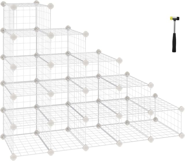 Thumbnail 6 de SONGMICS LPI44HS Modular Shoe Cabinet with Mesh Panels (up to 15–16 pairs) and Anti-Tip Kit