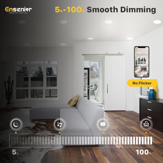 Thumbnail 3 de Ensenior 12-Pack 6 Inch Dimmable LED Ceiling Light ⚡