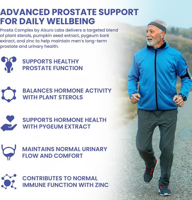Detalle de Alzuro Labs Prosta Complex – capsules végétaliennes pour soutien de la prostate (90 gélules)