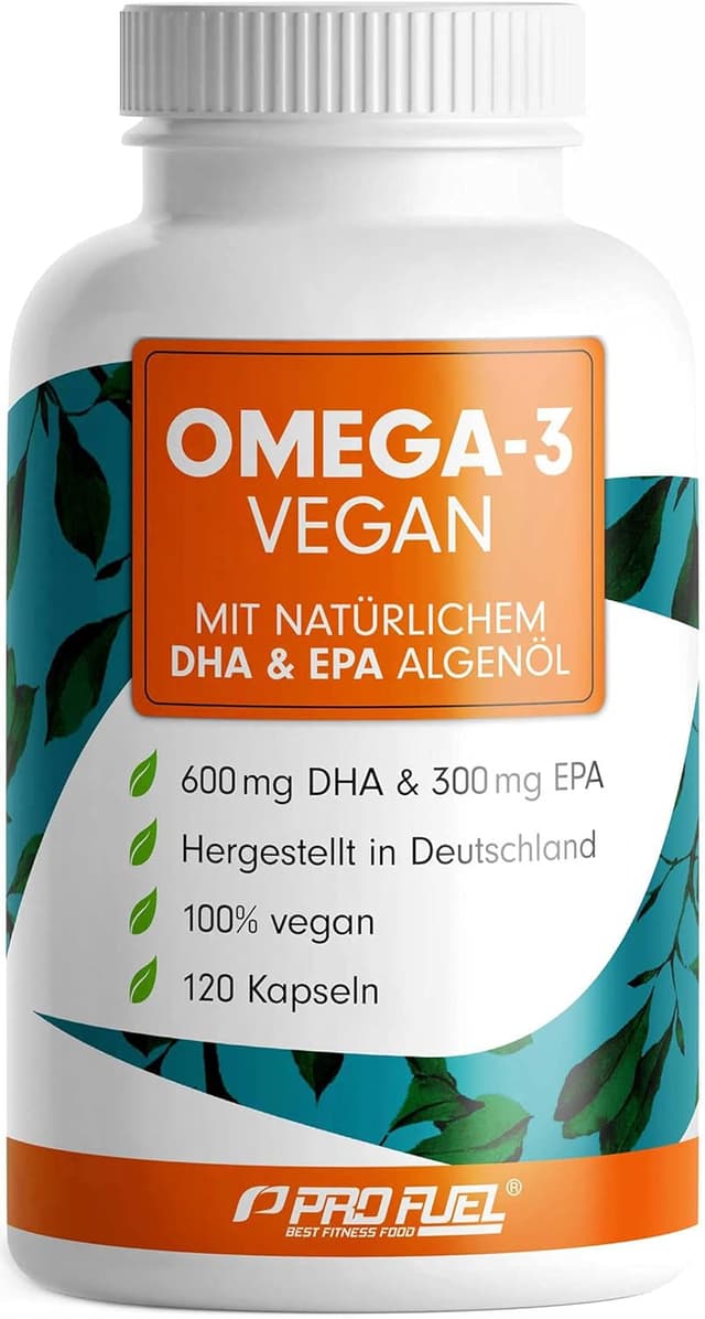 Detalle de Omega‑3 Vegan Kapseln 120 Stück, 2000 mg Algenöl täglich