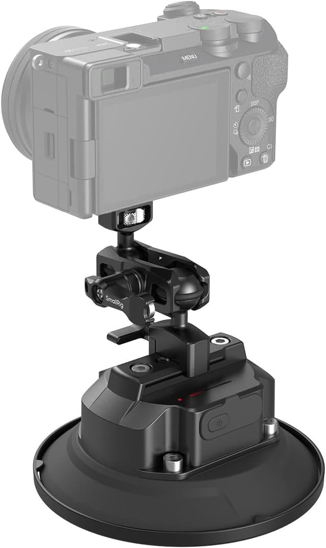 Detalle de SmallRig 5-inch Electric Suction Cup Mount Kit with Magic Arm and Ball Head (with 2000mAh Type-C battery) for vehicles
