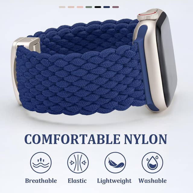 Detalle 2 de DigiHero Braided Loop Apple Watch nylon strap with magnetic clasp (40/41/42/44/45/46/38/49mm compatible)