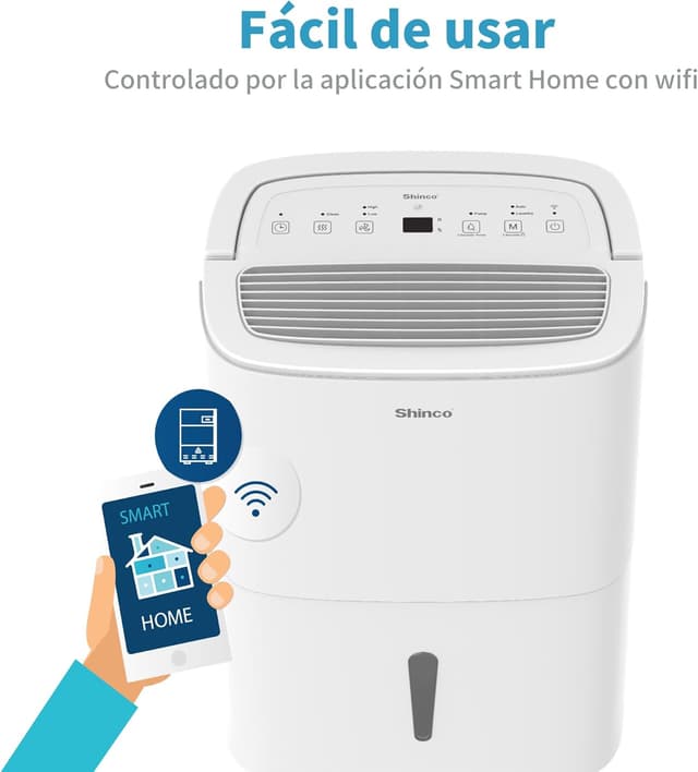 Detalle de SHINCO WIFI Deshumidificador 50L día