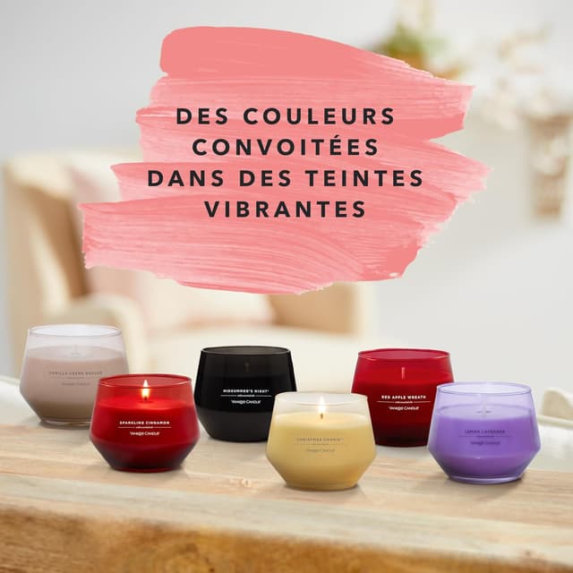 Detalle de Yankee Candle Studio Cannelle Pétillante – bougie parfumée moyenne, combustion 35 à 50 h