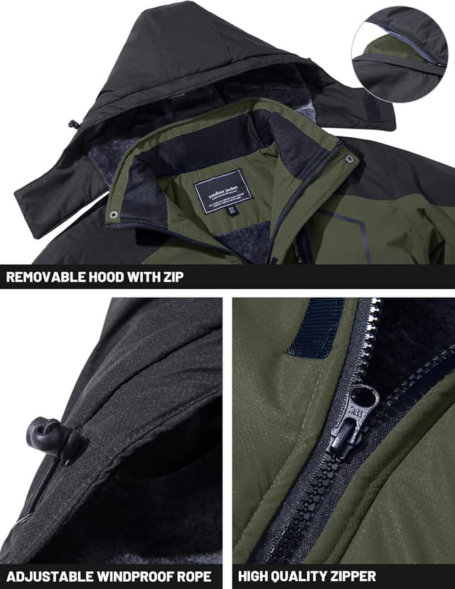 Detalle 2 de TACVASEN Men's Winter Skiing Jacket 1️⃣