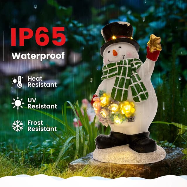 Thumbnail 2 de GIGALUMI Snowman garden ornament with solar light 🎄
