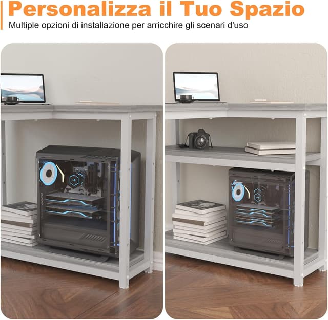 Detalle de TRIUMPHKEY Scrivania ad angolo reversibile 120x80