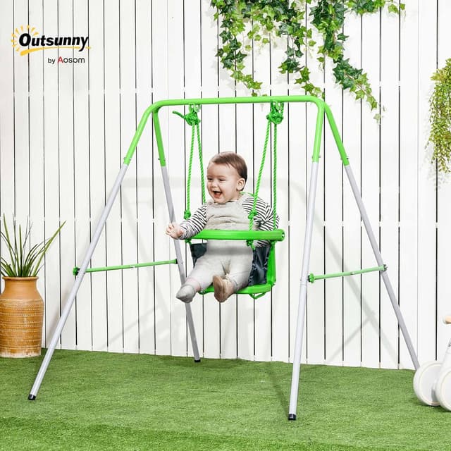 Detalle 2 de Outsunny Balançoire portique 122 cm 25 kg