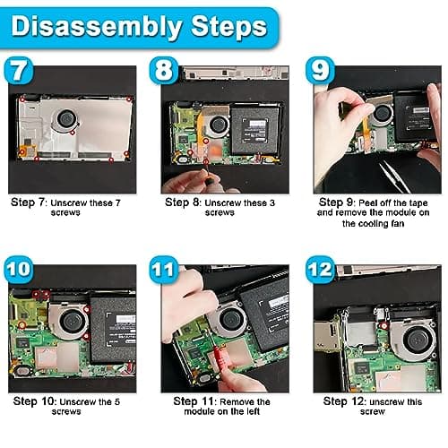 Detalle 2 de ZHUROUPU ventilador interno de reemplazo para Nintendo Switch HAC-001 (2017) con almohadilla térmica