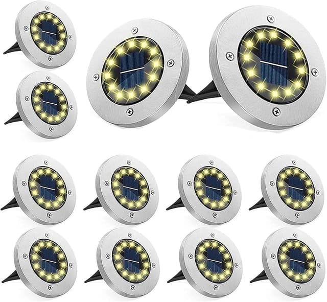 Detalle de Bzavor 12 LED Solar-Bodenleuchten IP65