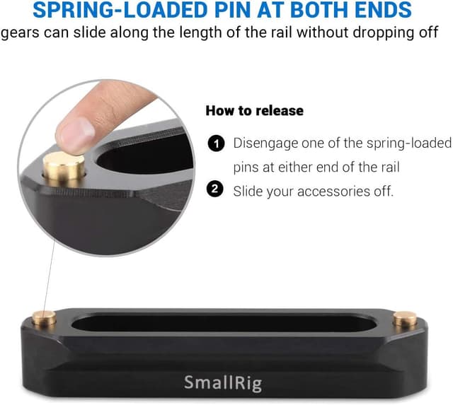 Thumbnail 2 de SMALLRIG 1195B Rail NATO 70 mm pour poignée