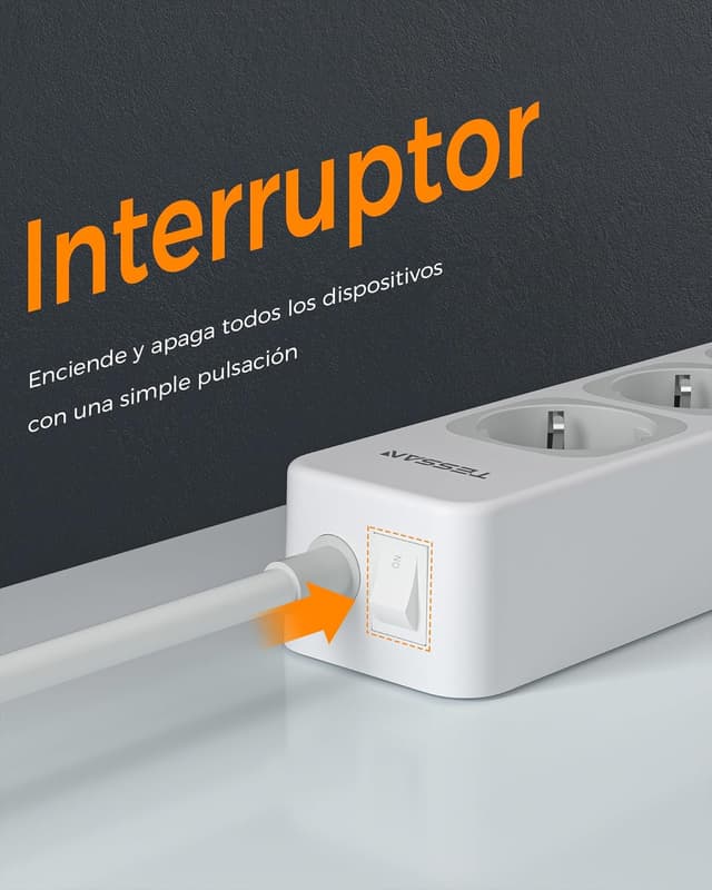 Thumbnail 6 de TESSAN Regletas 7 en 1 con USB C y A, 10m ⚡