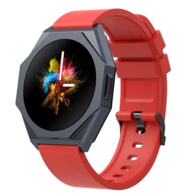 Detalle de Canyon Otto SW-86 smartwatch rojo con IP68, notificaciones y hasta 7 días