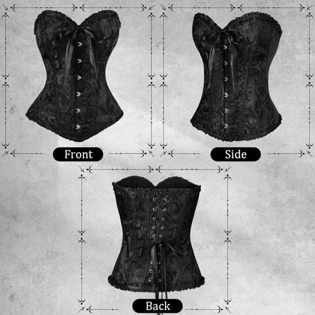 Thumbnail 4 de AUYAO Corsetto Donna Nero Elegante S-XL