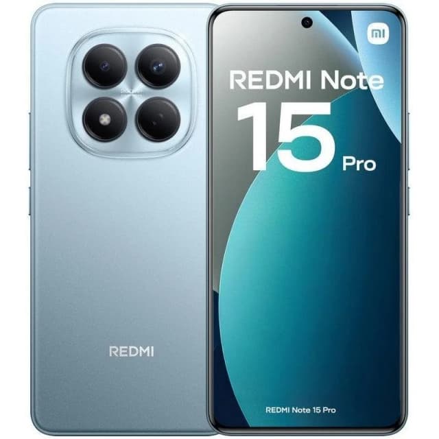 Detalle de Xiaomi Redmi Note 15 Pro 4G 8GB/256GB azul glaciar con pantalla AMOLED curva de 6,77 pulgadas