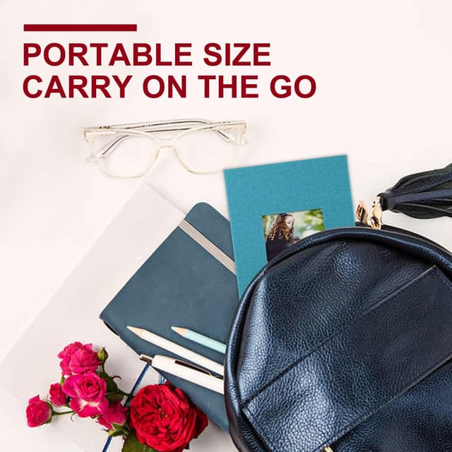 Thumbnail 6 de Small 6x4 Photo Album (2 Packs) with Linen Cover, Portrait 10x15cm Slip-In Pockets