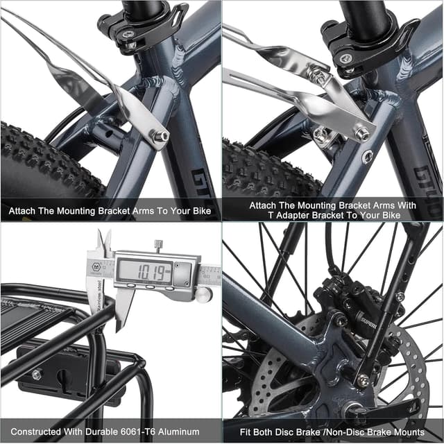 Thumbnail 4 de CXWXC Bicycle Rack 27kg rear touring rack