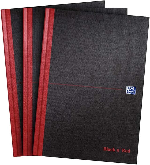 Detalle de Oxford Black n' Red A4 Notebook 192 pages