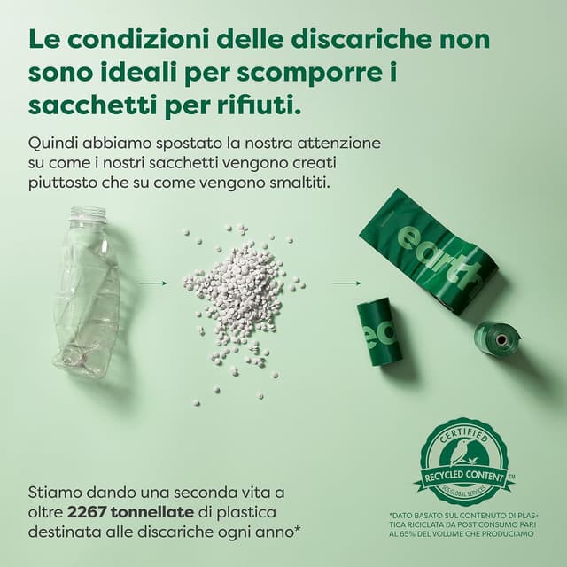 Detalle de Earth Rated sacchetti igienici per cani a prova di perdite extra resistenti – rotoli di ricarica profumati alla lavanda (120 pezzi)