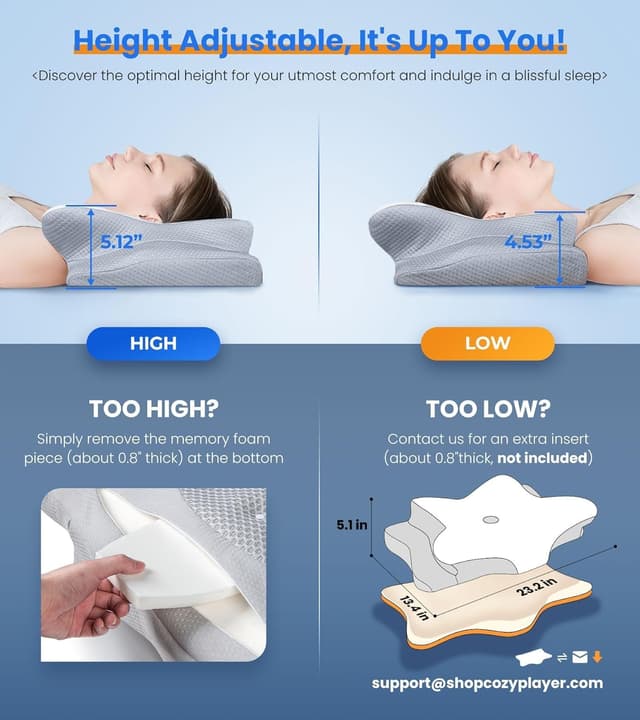 Detalle 2 de Cervical Contour Pillow 23.2×13.4×5.1 in