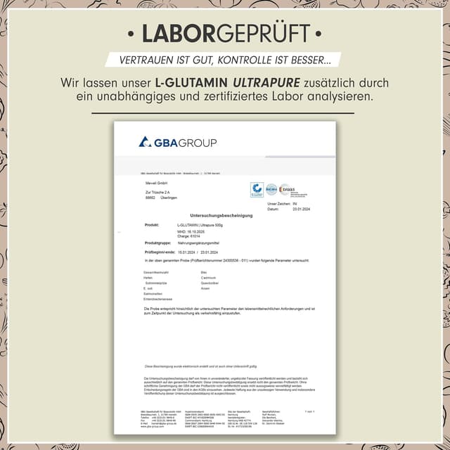 Thumbnail 5 de ProFuel L-Glutamin Pulver 500 g đź’Š