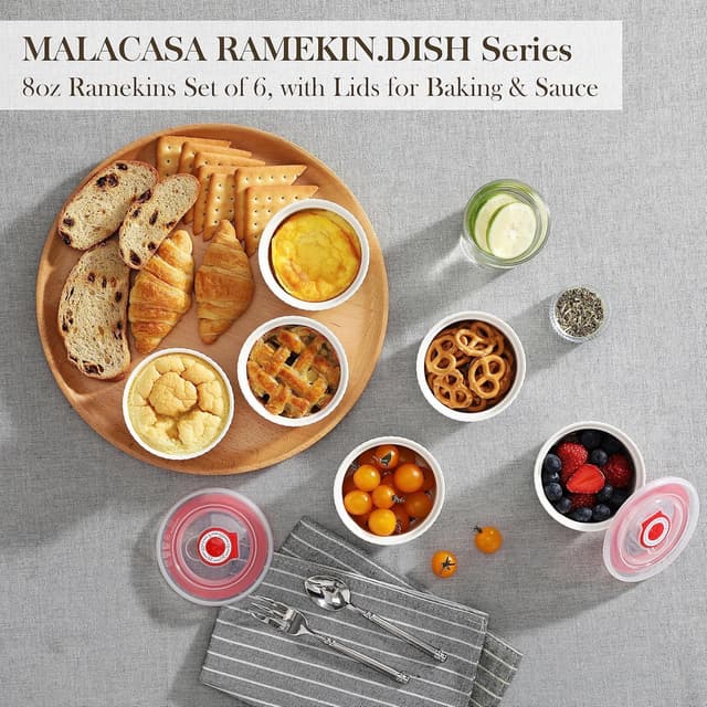 Thumbnail 5 de MALACASA ramequines porcelana 8 oz tapas