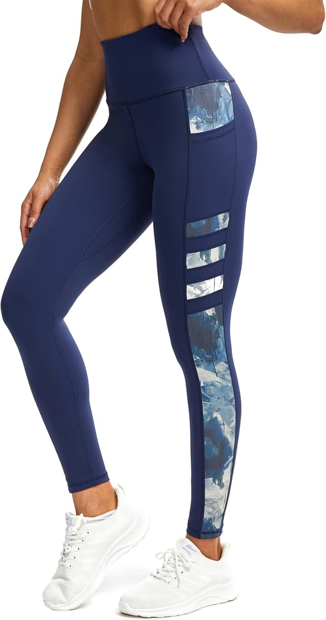 Detalle 2 de Tuspryt Sport-Leggings Damen mit Taschen – blickdicht, High Waist & Vier-Wege-Stretch