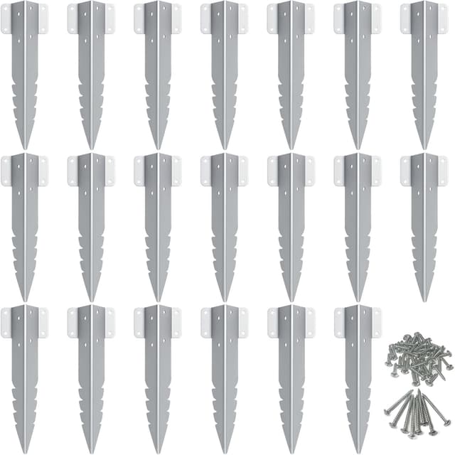 Detalle de Hzxy Railway Sleeper Brackets (20-pack) heavy-duty galvanised steel garden sleeper stakes