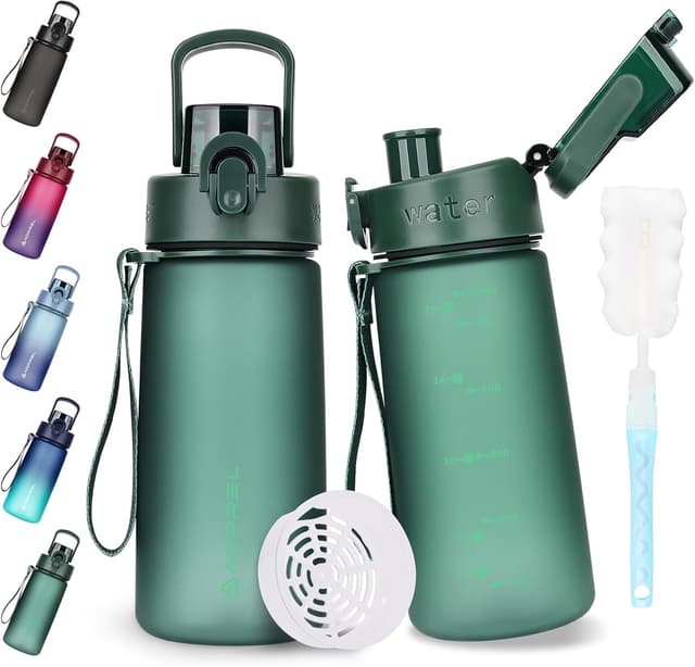 Detalle de AOPREL Trinkflasche 600 ml aus BPA-freiem Tritan – auslaufsicher für Sport, Schule & Büro