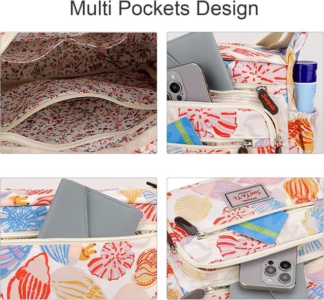 Detalle de FAVORTALK women’s nylon crossbody bag (20 x 17 x 10 cm) with adjustable wide strap