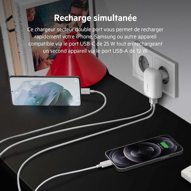 Thumbnail 4 de Belkin 37W USB-C PD PPS + 12W USB-A Chargeur Duo