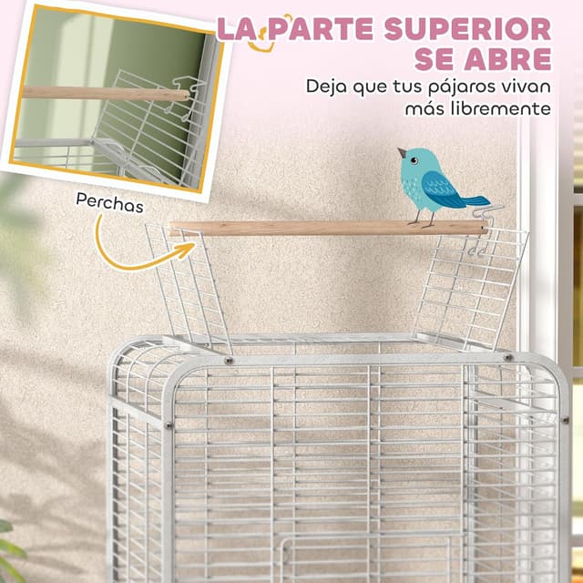 Thumbnail 2 de PawHut Jaula para Pájaros 79x73x146 cm