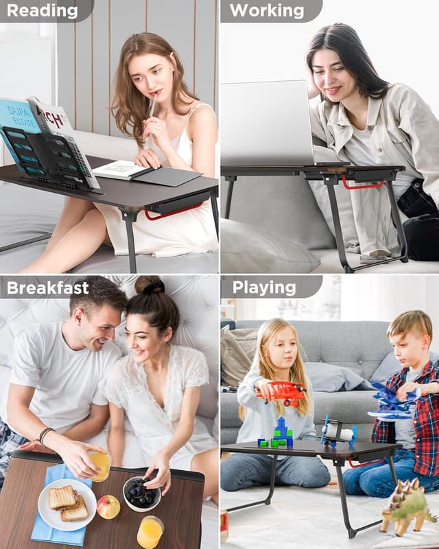 Thumbnail 5 de SAIJI XXL Laptop Tisch Bett Klappbar Schwarz