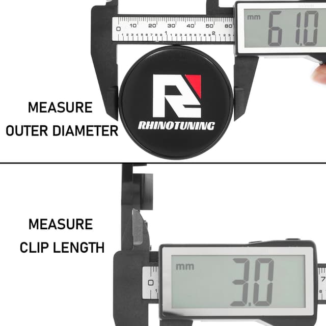 Detalle 2 de 61 mm wheel centre caps 4 pack