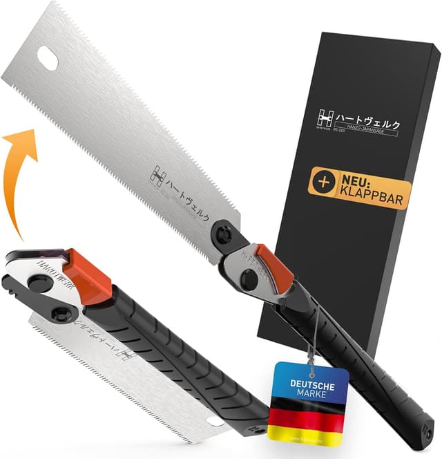 Detalle de HARDTWERK Japansäge Hanzo klappbar (RYOBA, doppelseitig) 240 mm aus SK4 Karbonstahl