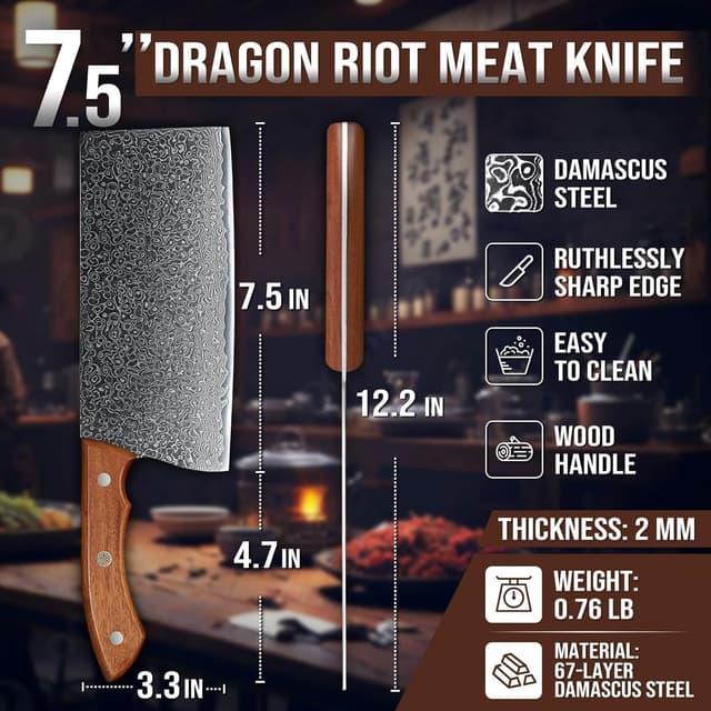 Thumbnail 4 de DRAGON RIOT Hackmesser 60 HRC