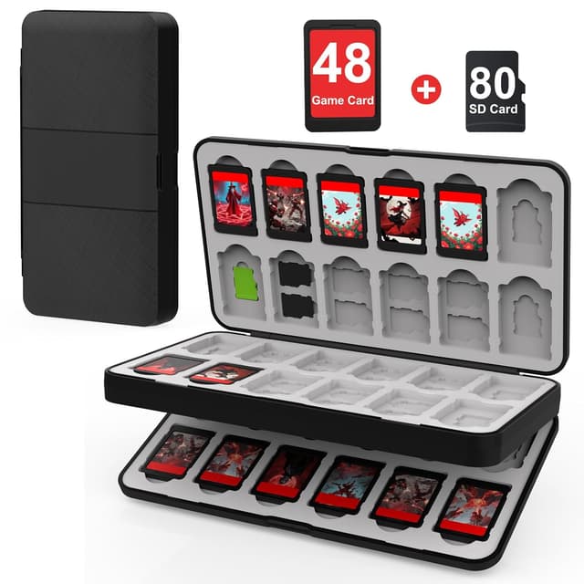 Detalle de iPLYGAM Switch Game Case Organizer (48 Slots) for Nintendo Switch 2/Switch/OLED/Lite
