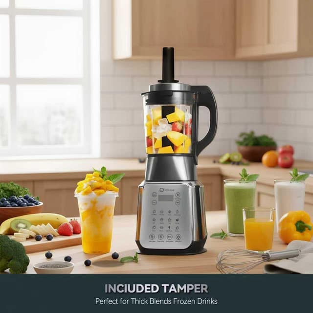 Thumbnail 6 de ASTRALSHIP Glass Blenders for Kitchen (Stainless Steel) – 1500W Motor, Glass Jar, 9 Speeds & 14 Preset Programs