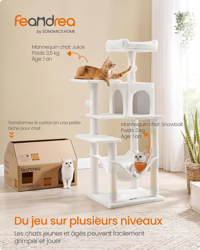 Thumbnail 2 de Feandrea PCT161T01 Arbre à chat 143 cm