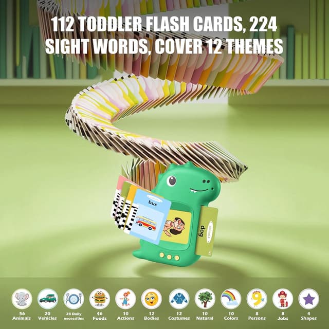 Detalle de Talking Flash Cards 224 words interactive educational toy