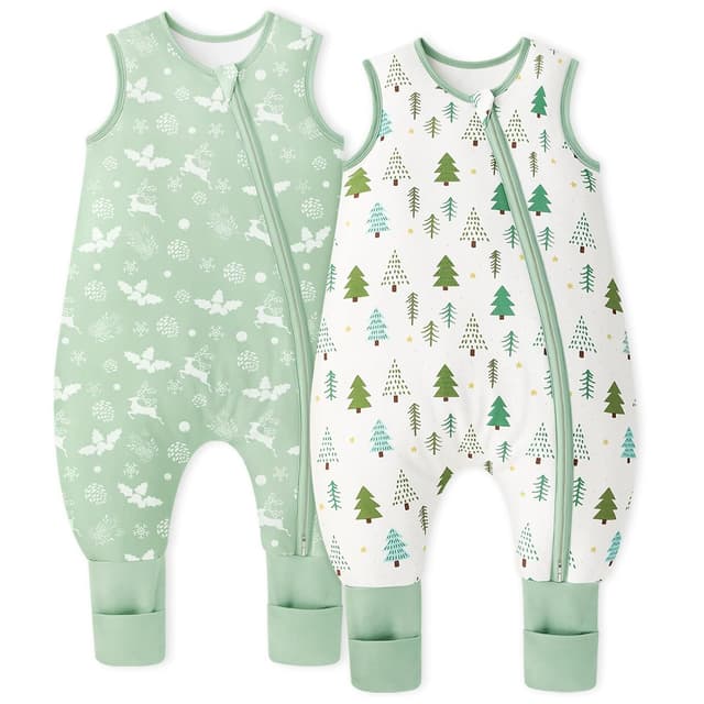 Detalle de Unnivoll Baby Schlafsack mit Füßen 1,5 Tog 80 cm