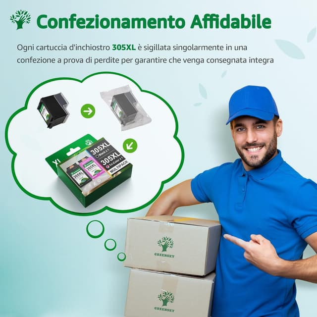 Thumbnail 6 de GREENSKY 305XL cartucce compatibili 750 pagine