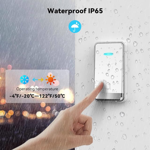 Thumbnail 4 de TECKNET Self-Powered Doorbell 1300 ft 🔔