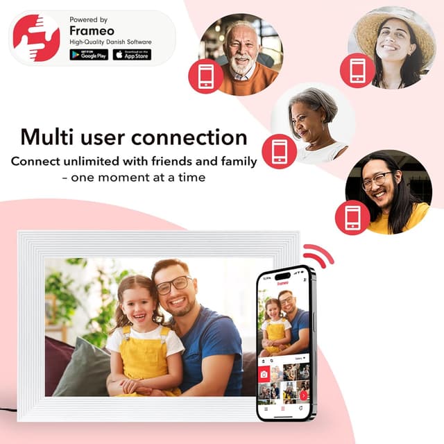 Thumbnail 5 de Frameo 10.1 Inch Smart WiFi Digital Photo Frame